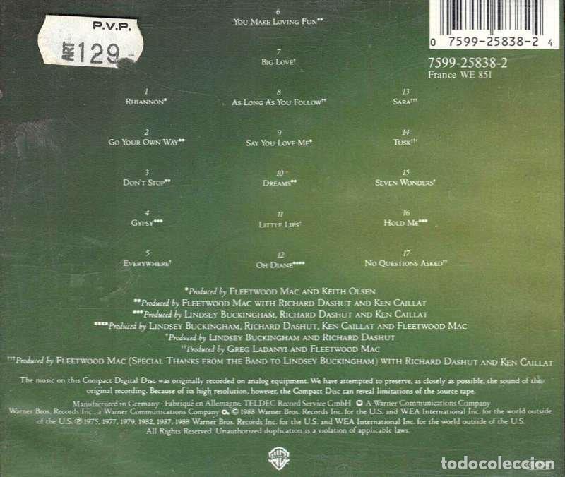 CDs de m&uacute;sica: Fleetwood Mac - Greatest Hits. CD - Foto 2