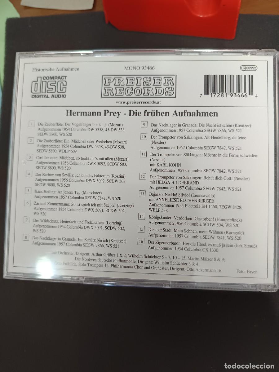 CDs de m&uacute;sica: HERMANN PREY. DOKUMENTE EINER S&Auml;NGERKARRIERE (PREISER RECORDS) - Foto 2