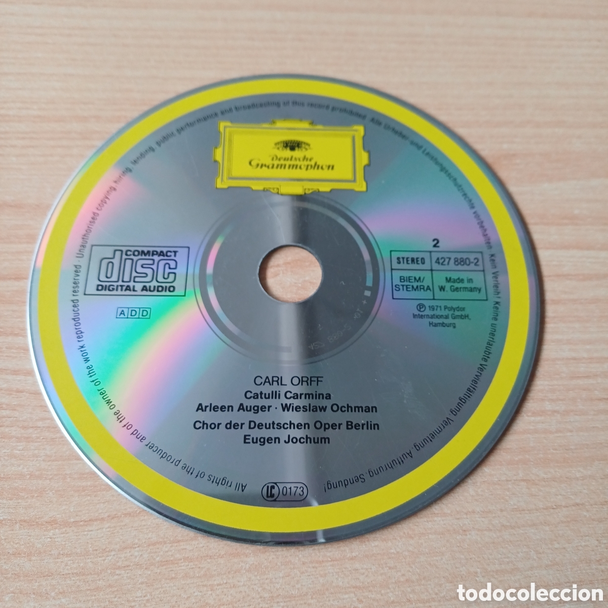 CDs de M&uacute;sica: DEUTSCHE GRAMMOPHON CARLOFF CATULLI CARMINA CD