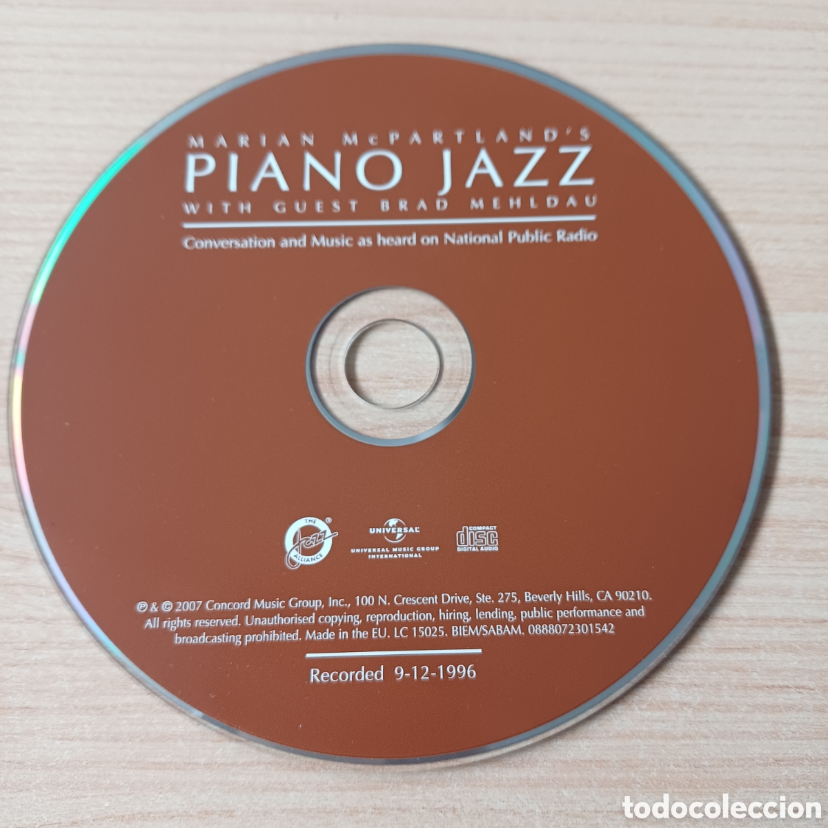 CDs de M&uacute;sica: MARIAN MCPARTLAND&acute;S PIANO JAZZ WITH BRAD MEHLDAU CD