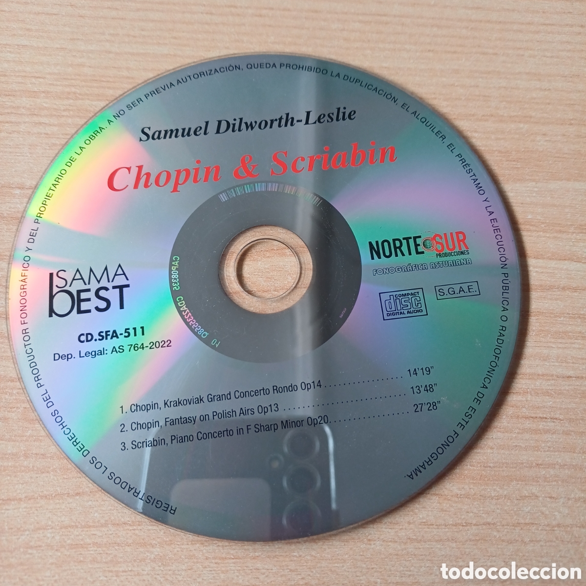 CDs de M&uacute;sica: SAMUEL DILWORTH-LESLIE CHOPIN & SCRIABIN CD