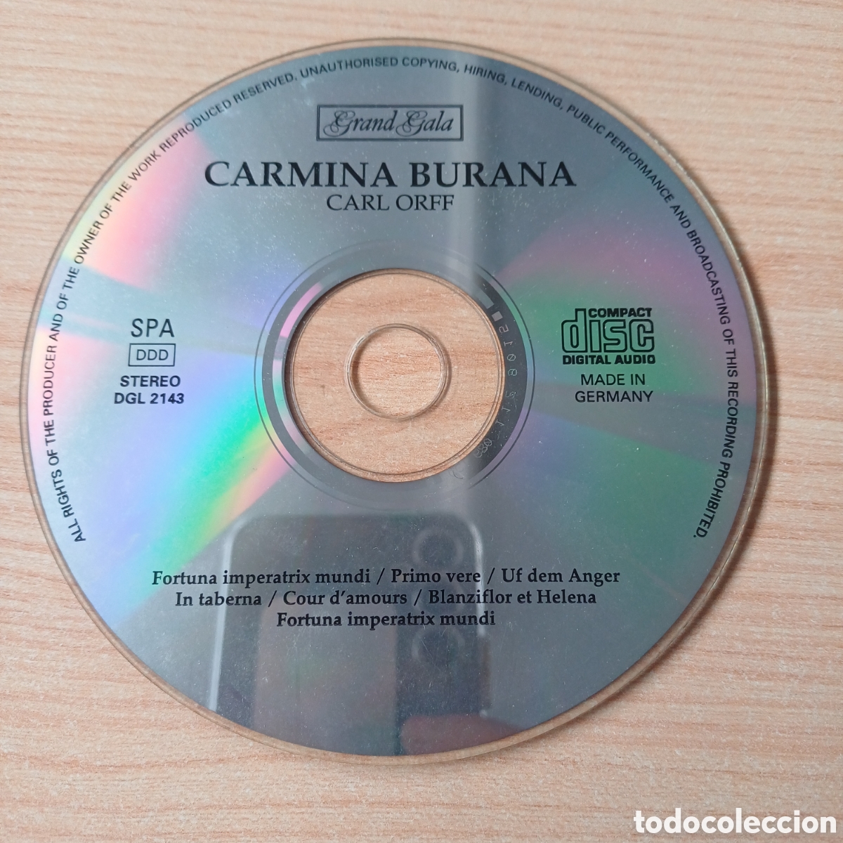CDs de M&uacute;sica: CARMINA BURANA CARL ORFF CD