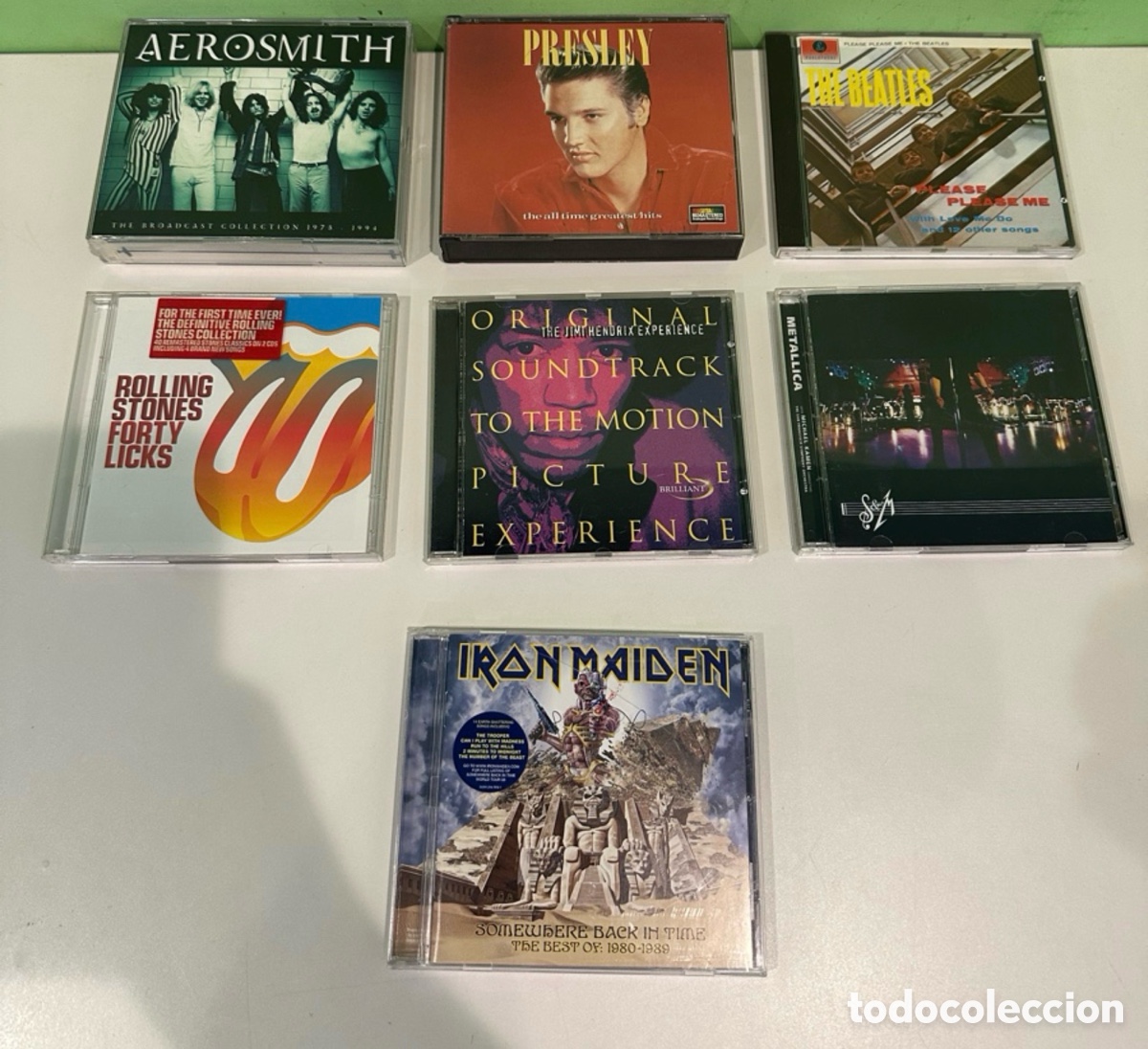 CD di Musica: Lote 7 CD Rock Cl&aacute;sico The Beatles Iron Maiden Metallica Rolling Stones Elvis Hendrix