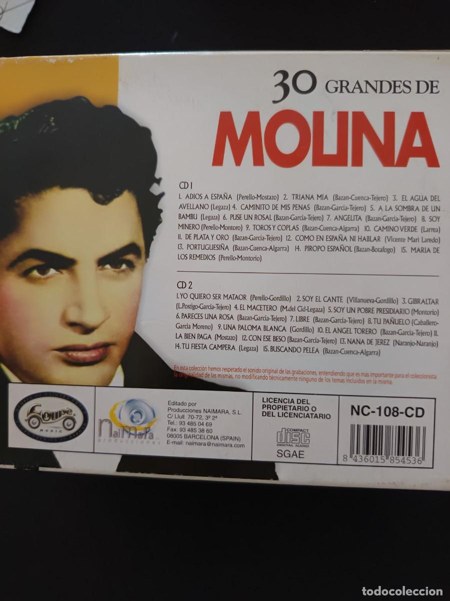 CDs de m&uacute;sica: 2 CD. 30 GRANDES DE MOLINA. 2 CD. - Foto 2