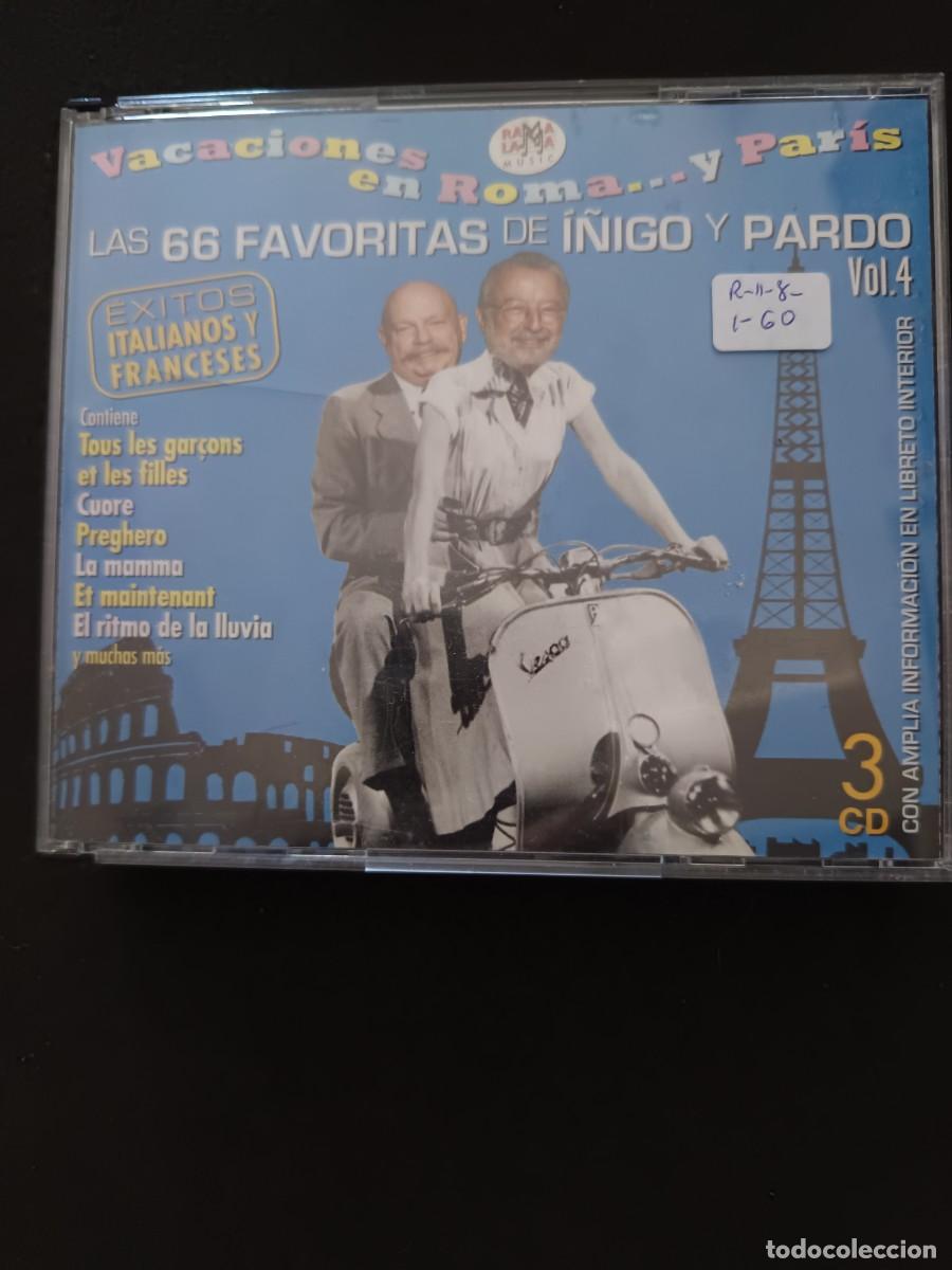 CDs de M&uacute;sica: 3 CD SET. VACACIONES EN ROMA Y PAR&Iacute;S. LAS 66 FAVORITAS DE I&Ntilde;IGO Y PARDO. &Eacute;XITOS ITALIANOS Y FRANCESE
