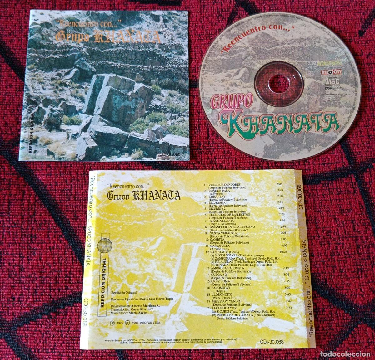 CDs de M&uacute;sica: GRUPO KHANATA ** Reencuentro Con... ** 1995 BOLIVIA CD