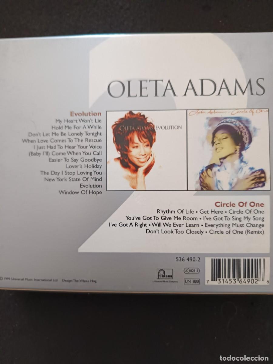 CDs de m&uacute;sica: 2 CD SET. OLETA ADAMS: EVOLUTION / CIRCLE OF ONE. 2 CD - Foto 2