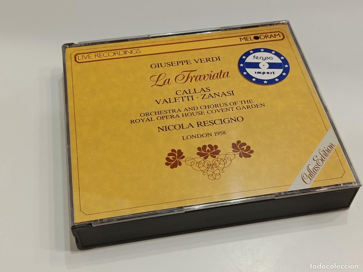 CDs de M&uacute;sica: GIUSEPPE VERDI - LA TRAVIATA - MARIA CALLAS - NICOLA RESCIGNO - MELODRAM 2 CD MEL 26007 - NUEVO