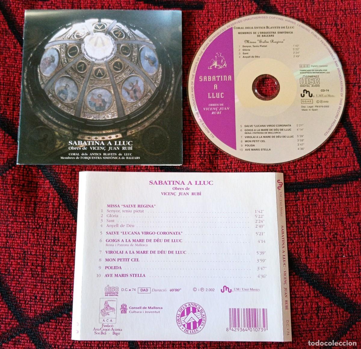 CDs de M&uacute;sica: Vincen&ccedil; Juan Rubi, L'orquestra Simf&ograve;nica de Balears Coral dels ANTICS BLAVETS de LLUC SABATINA A CD