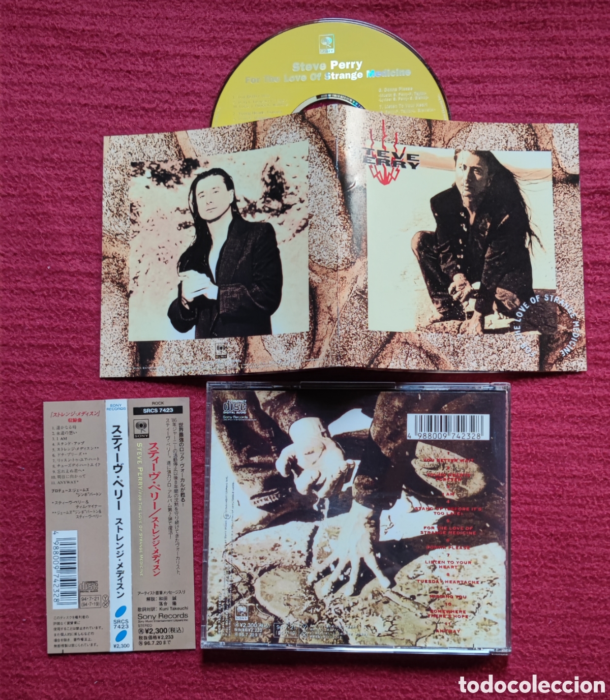 CDs de M&uacute;sica: STEVE PERRY: For The Love Of Strange Medicine. Cd Aor, 1994 Sony Music Japan con Obi. Dedicado.