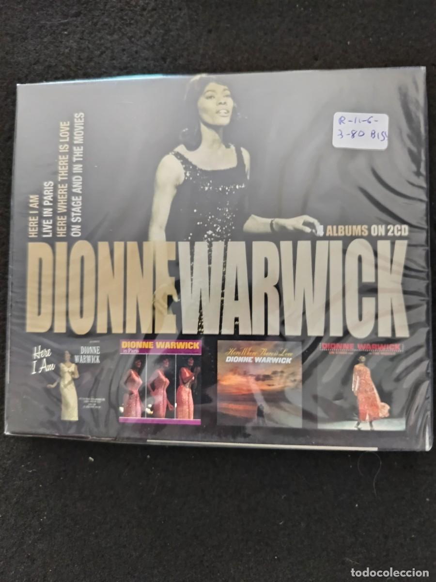 CDs de M&uacute;sica: DIONNE WARWICK. 4 ALBUMS ON 2 CD. HERE I AM / LIVE IN PARIS / HERE WHERE THERE IS LOVE / ON STAGE AN