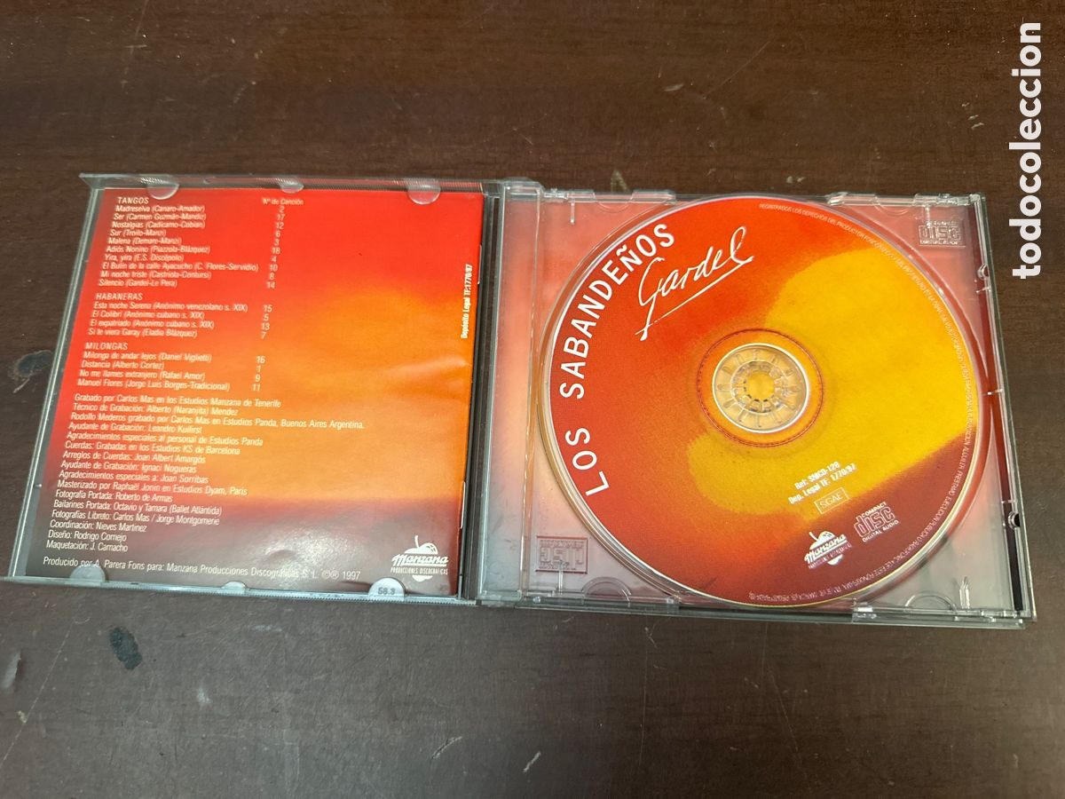 CDs de m&uacute;sica: LOS SABANDE&Ntilde;OS - GARDEL - CD - Foto 2