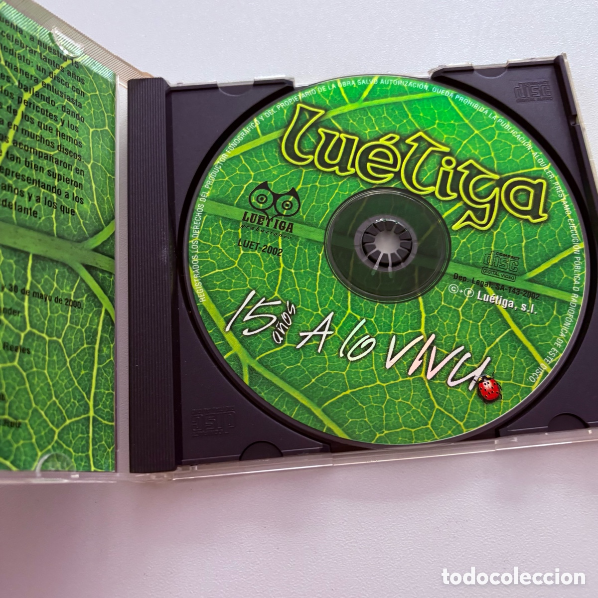 CDs de m&uacute;sica: cd Lu&eacute;tiga &ndash; A Lo Vivu del 2001 - Foto 2