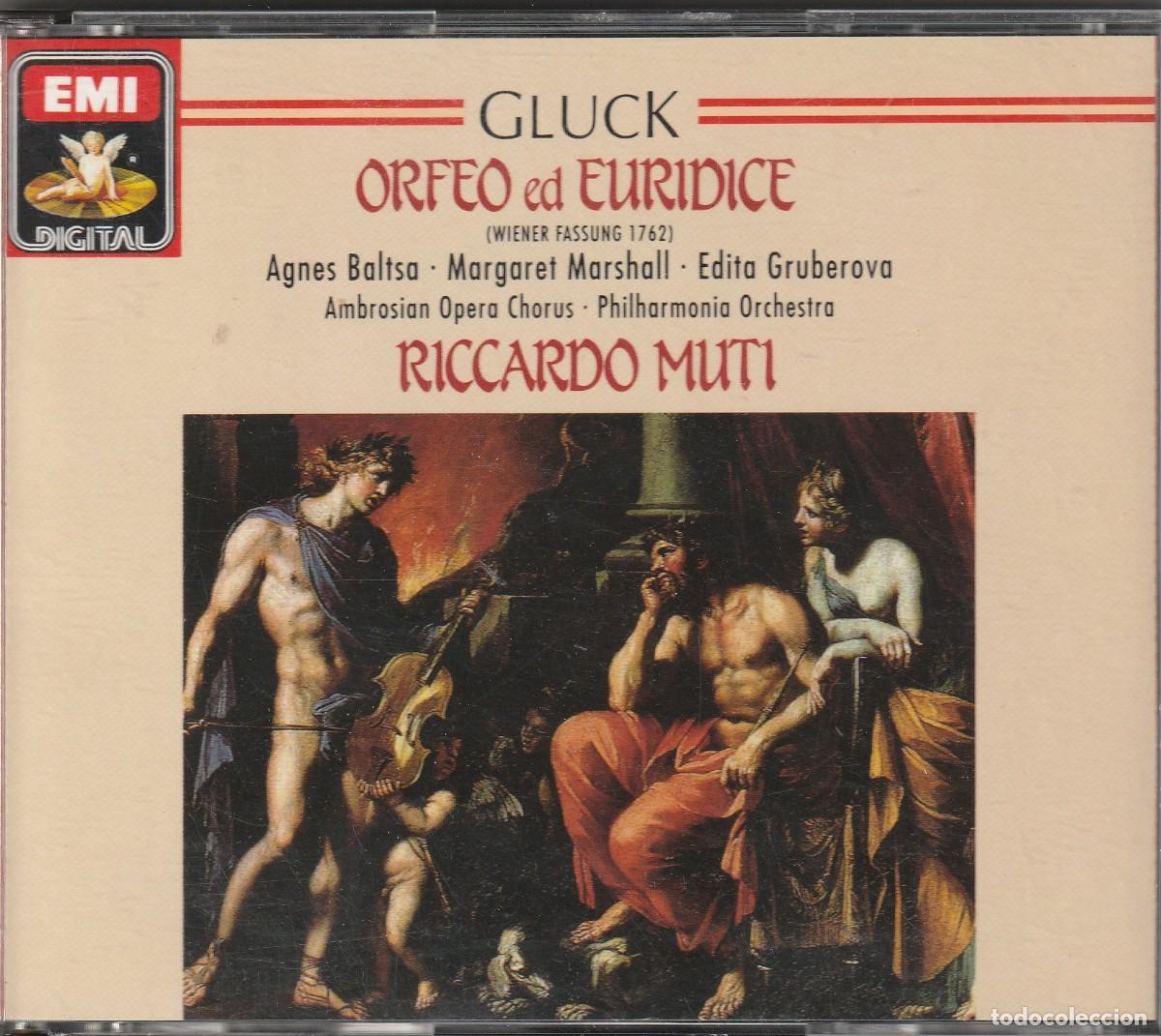 CDs de M&uacute;sica: GLUCK - ORFEO ED EURIDICE (2 X CD + LIBRETO EMI 1990) BALTSA &middot; MARSHALL &middot; GRUBEROVA &middot; MUTI