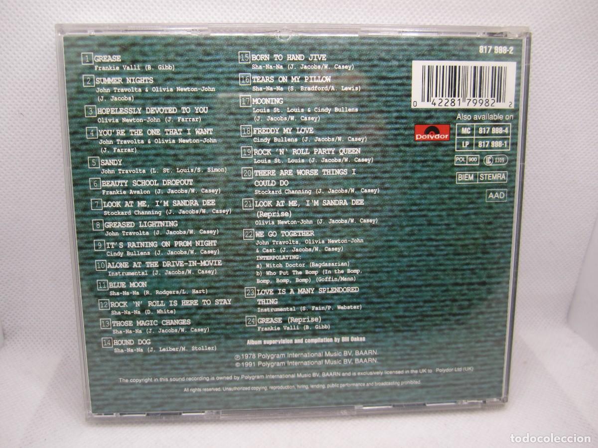 CDs de m&uacute;sica: cd grease the original soudtrack - Foto 3