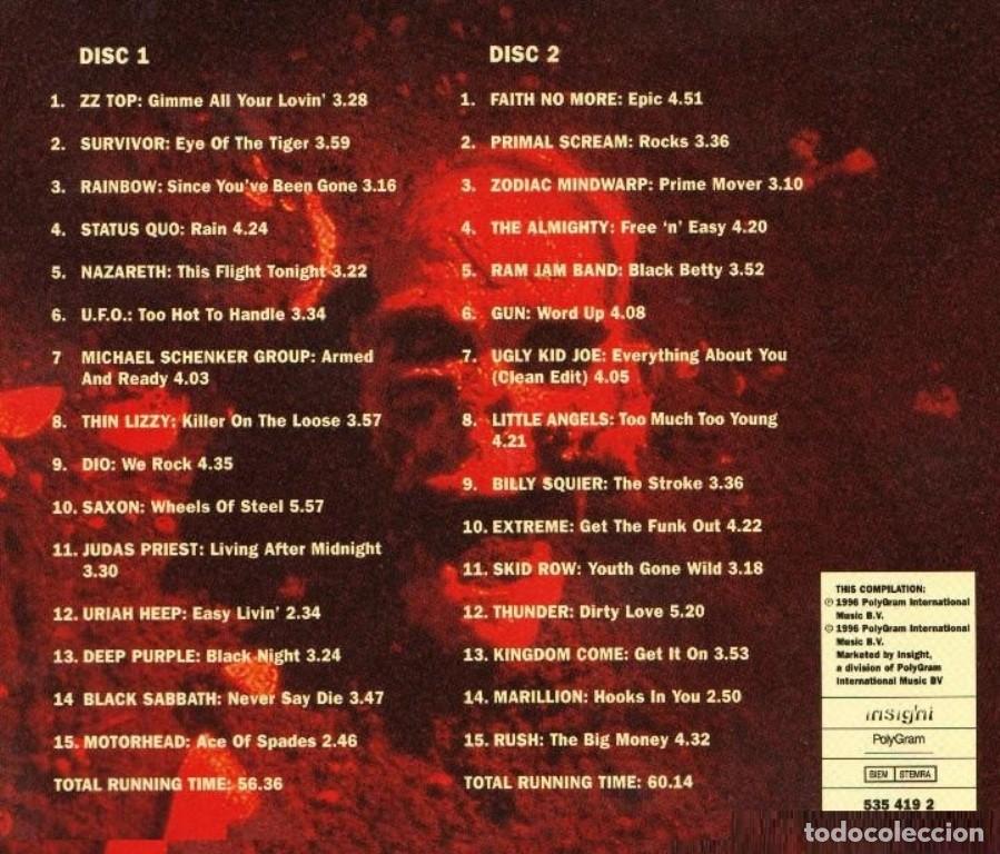 CDs de m&uacute;sica: [DOBLE CD]. MAXIMUM POWER. RAINBOW. NAZARTH. UFO. STATUO QUO. THIN LIZZY. - Foto 2