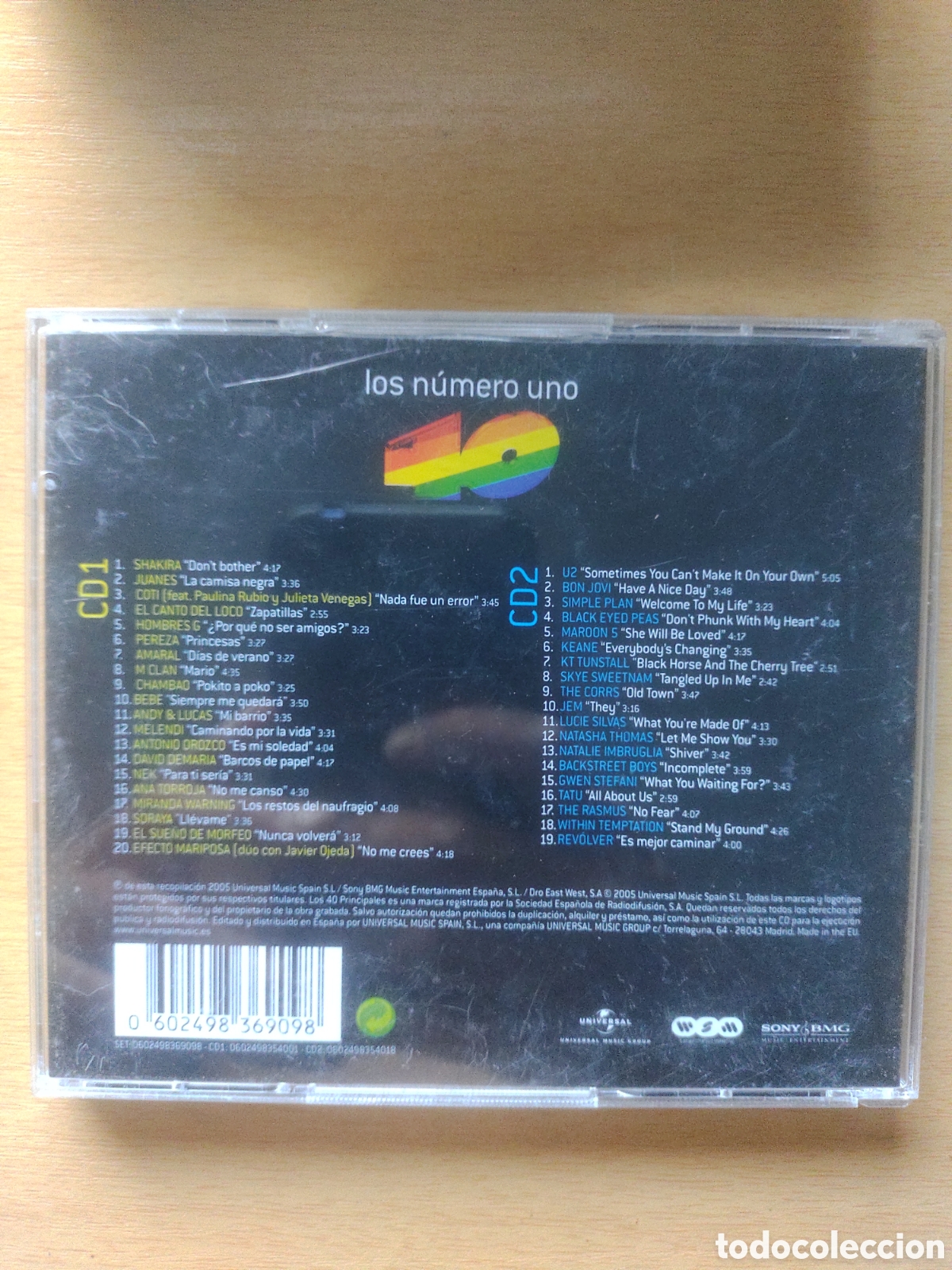 CDs de m&uacute;sica: CD Los N&uacute;mero Uno De 40 Principales - Foto 2