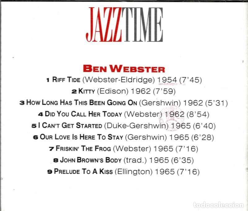 CDs de m&uacute;sica: Ben Webster - Jazz Time. CD - Foto 2