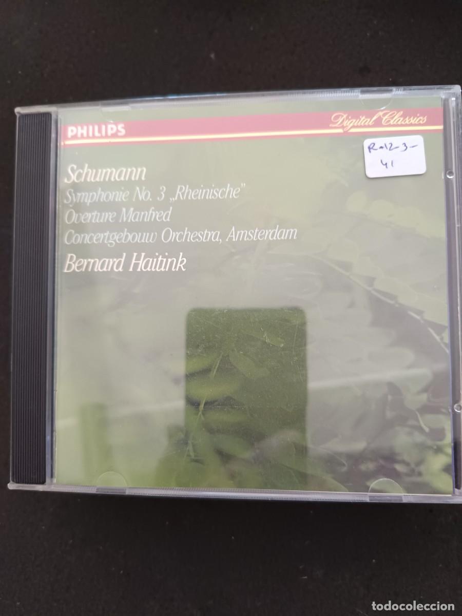 CDs de M&uacute;sica: SCHUMANN. SYNPHONIE N&ordm; 3 &rdquo;RHEINISCHE&rdquo; / OVERTURE MANFRED. DIR.: BERNARD HAITINK. CONCERTGEBOUW