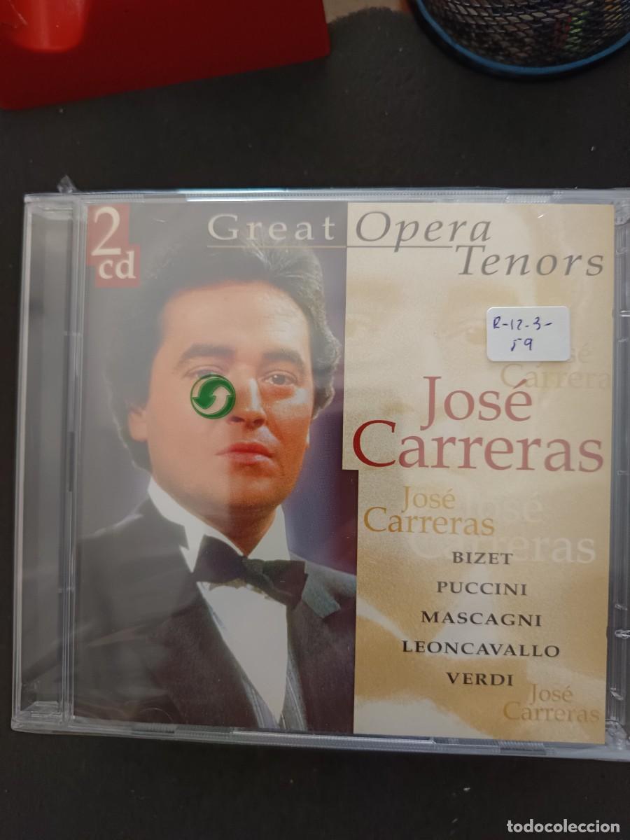 CDs de M&uacute;sica: 2 CD. JOS&Eacute; CARRERAS: BIZET, PUCCINI, MASACAGNI, LEONCAVALLO, VERDI.- GREAT OPERA TENORS