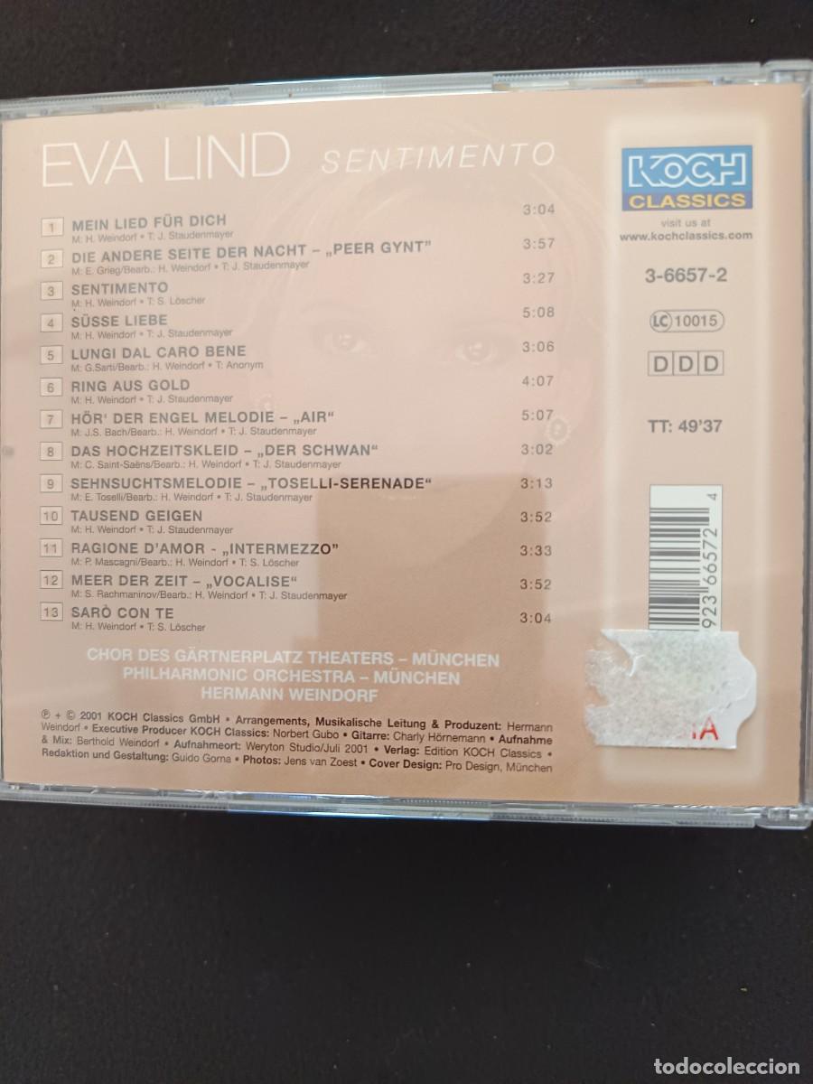 CDs de m&uacute;sica: EVA LIND. SENTIMIENTO - Foto 2