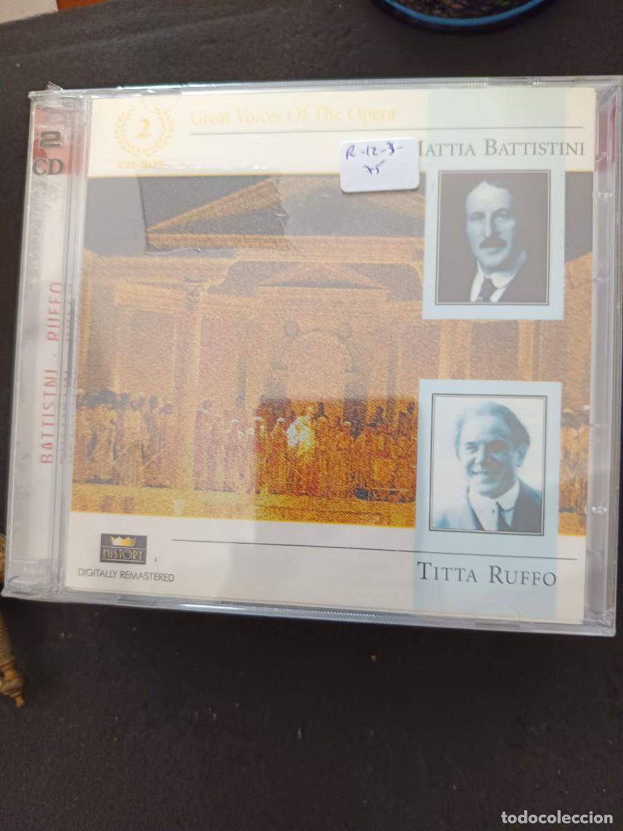 CDs de M&uacute;sica: 2 CD. MATTIA BATTISTINI / TITTA RUFFO. GREAT VOICES OF THE OPERA. 2 CD