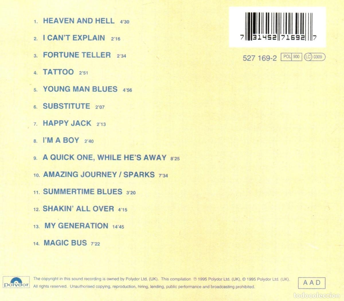 CDs de m&uacute;sica: THE WHO. LIVE AT LEEDS. CD. - Foto 2