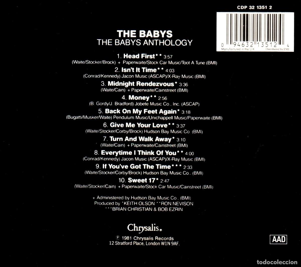 CDs de m&uacute;sica: THE BABYS. ANTHLOGY. RECOPILATORIO. CD. - Foto 2