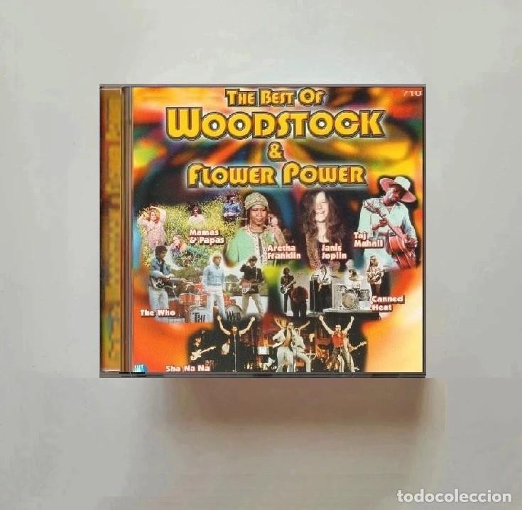 CDs de M&uacute;sica: WOODSTOCK & FLOWER POWER. THE BEST OF. JANIS JOPLIN. THE WHO. CANNED HEAT. SHA NA NA. CD.