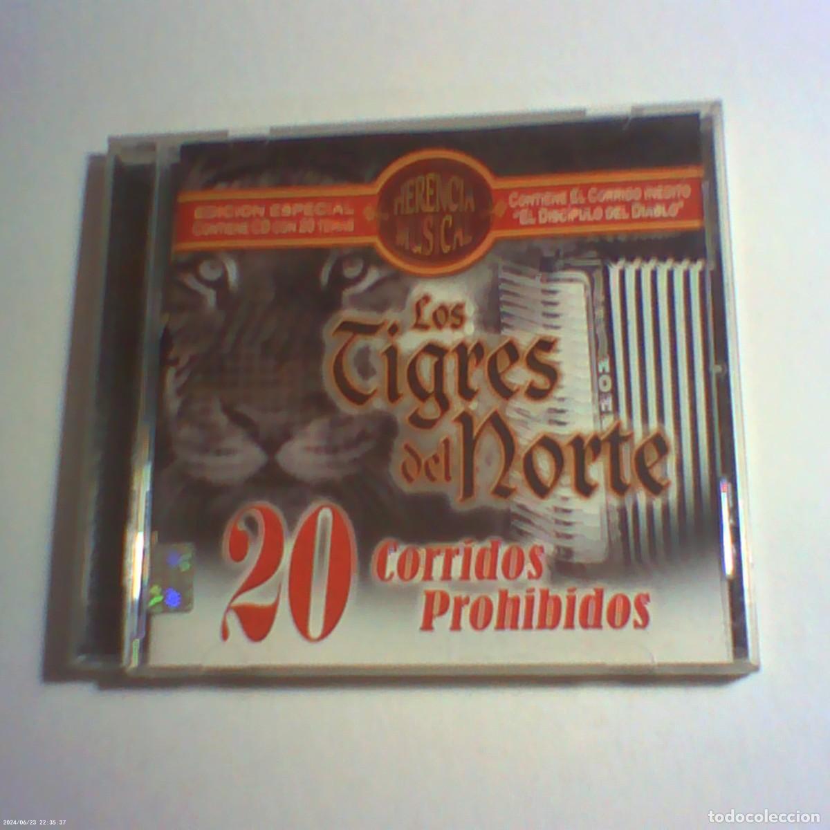 CDs de M&uacute;sica: cd los tigres del norte. 20 corridos prohibidos. univision 2007 m&eacute;xico. 20 temas nunca tc seminuevo
