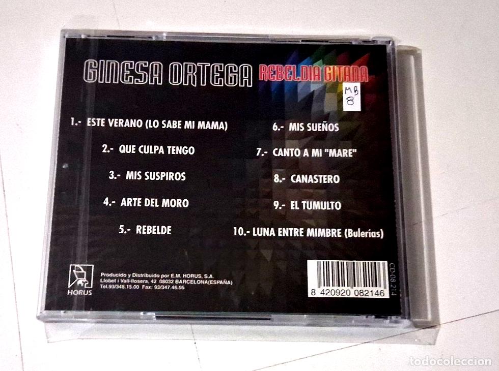 CDs de m&uacute;sica: GINESA ORTEGA &rdquo;REBELDIA GITANA&rdquo; CD 10 TRACKS - Foto 2