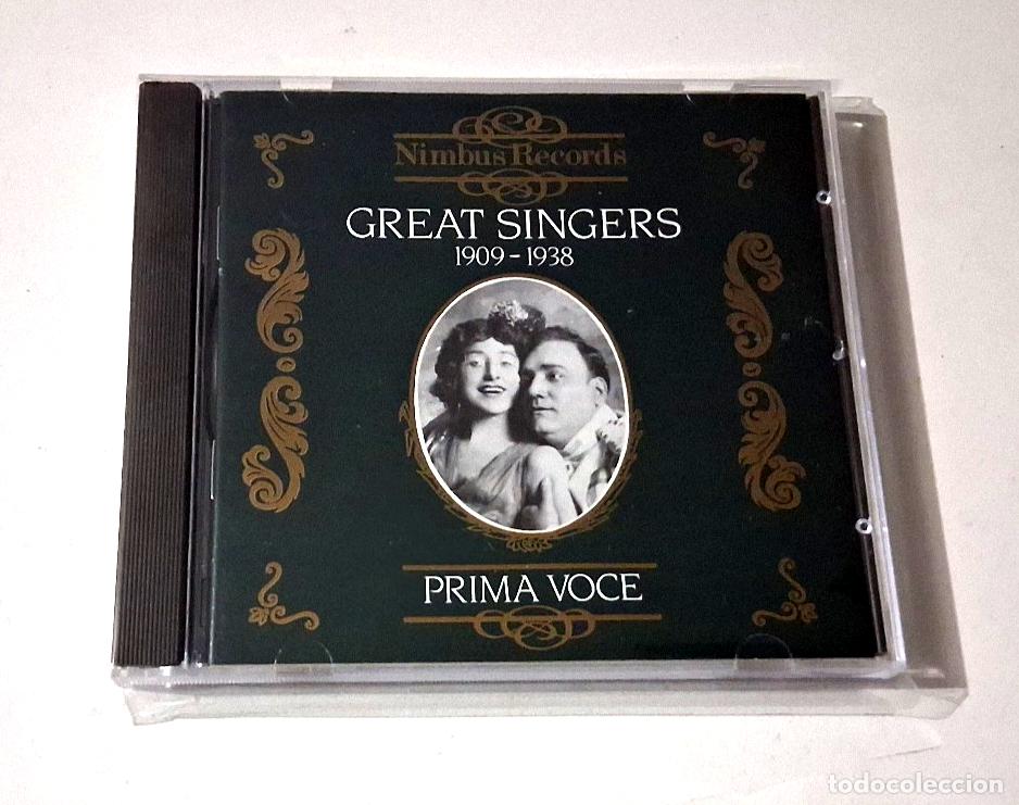 CDs de M&uacute;sica: CD &rdquo;GREAT SINGERS 1909 - 1938&rdquo; CD 16 TRACKS PRIMA VOCE TETRAZZINI CARUSO STRACCI