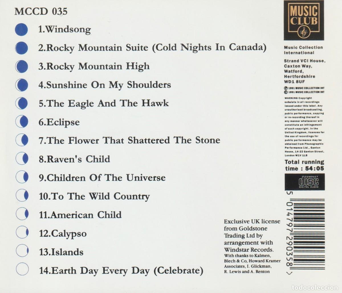 CDs de m&uacute;sica: JOHN DENVER. EARTH SONGS. CD. - Foto 2