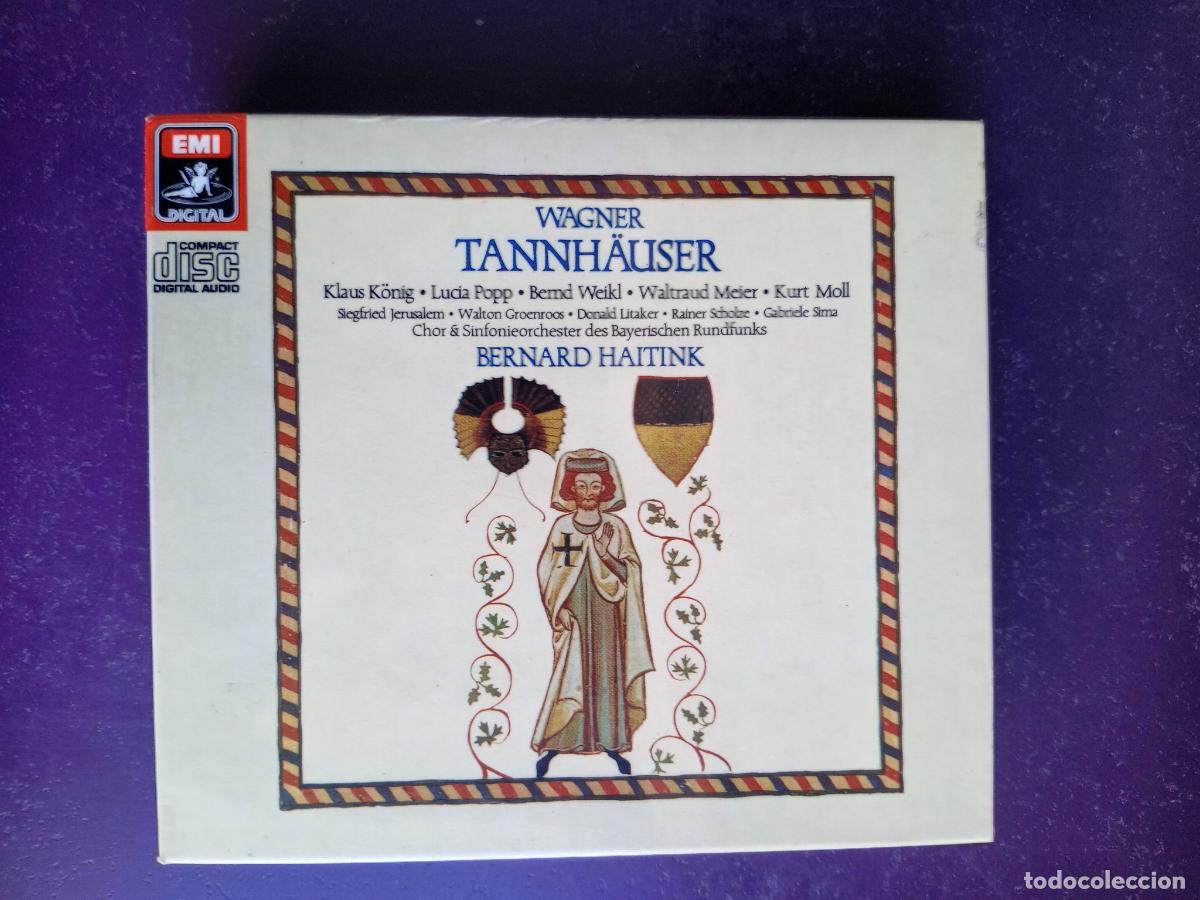 CDs de M&uacute;sica: WAGNER - Tannh&auml;user - TRIPLE CD EMI 1985 OPERA - Klaus K&ouml;nig ∙ Lucia Popp ∙ Bernd Weikl