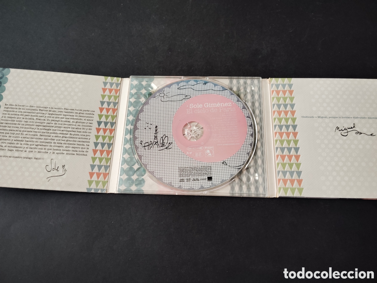 CDs de m&uacute;sica: CD de Sole Gim&eacute;nez | El cielo de Par&iacute;s - Foto 2