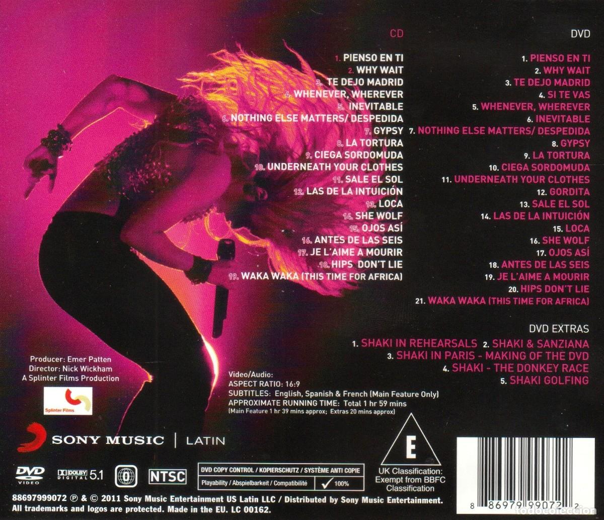 CDs de m&uacute;sica: [CD+DVD]. SHAKIRA. LIVE FROM PARIS. - Foto 2