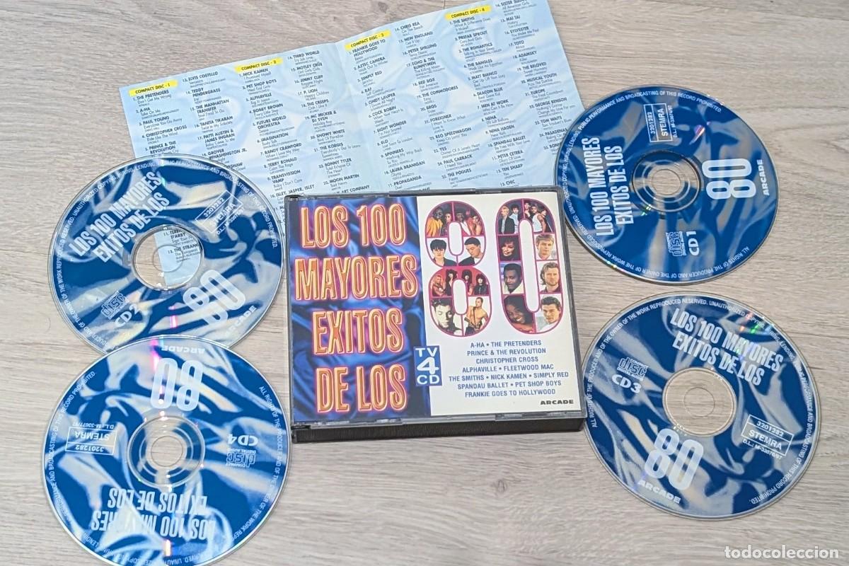 CDs de M&uacute;sica: LOS 100 MAYORES EXITOS DE LOS 80 ..BOX CON 4 CD`S - CON FOLLETIN ARCADE - SONY DE 1997