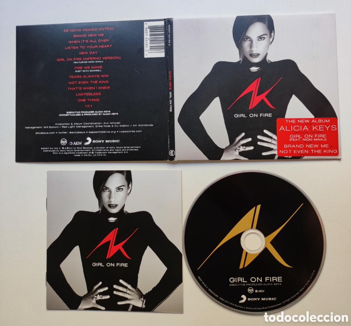 CDs de m&uacute;sica: ALICIA KEYS / GIRL ON FIRE - CD 2012 RCA & SONY MUSIC