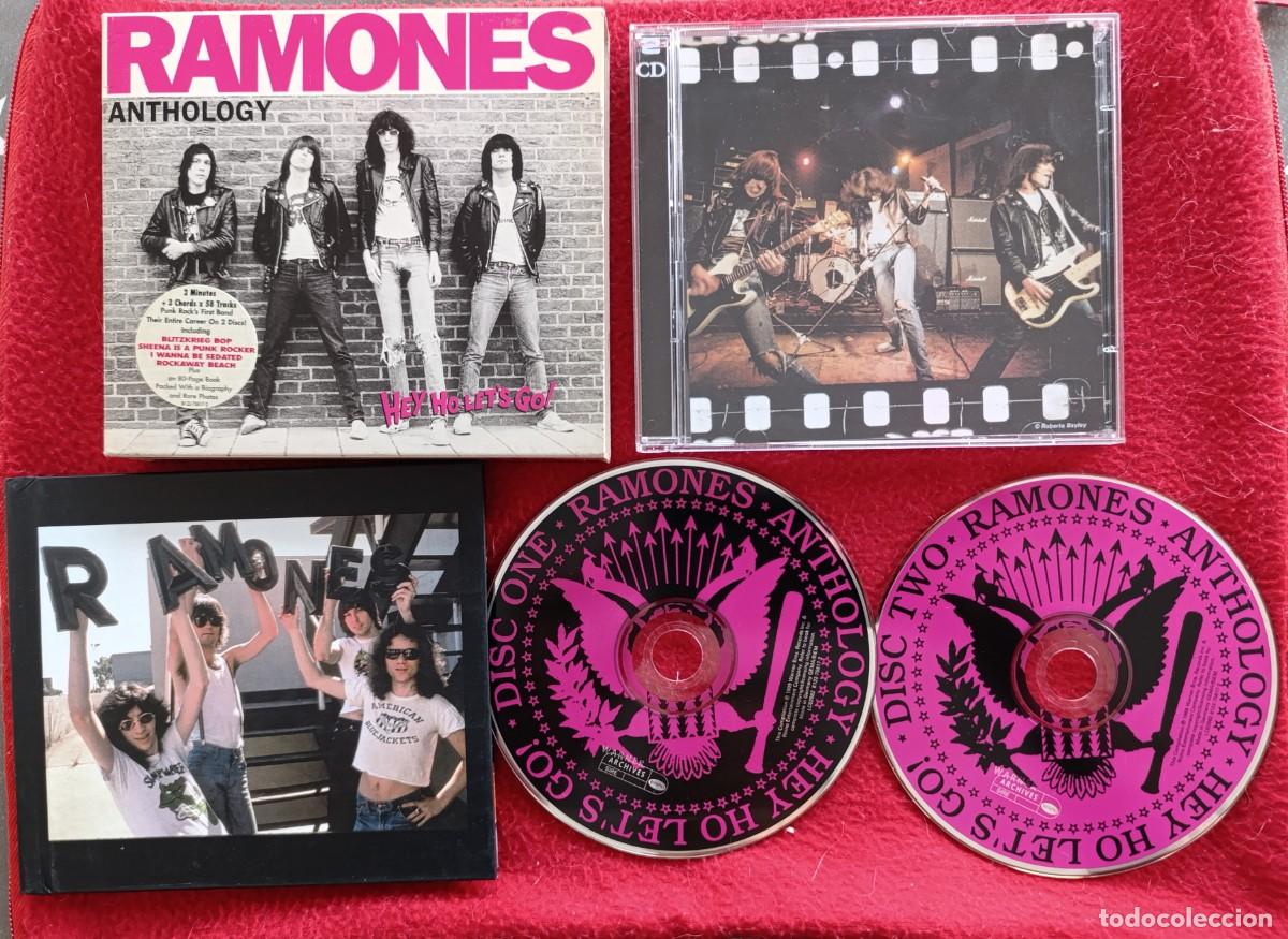 CDs de m&uacute;sica: RAMONES &ndash; ANTHOLOGY: HEY HO LET'S GO! DOBLE CD 1999 CON LIBRO DE 80 PAGINAS Y CAJA EXTERNA