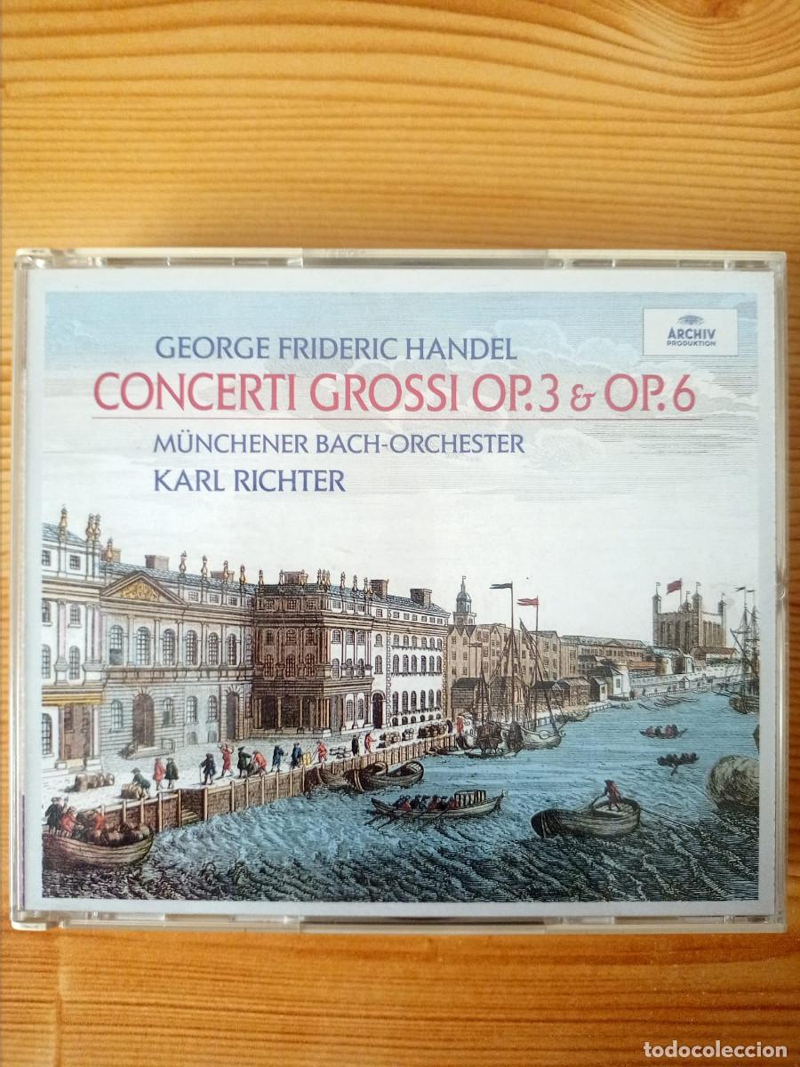 CDs de m&uacute;sica: H&auml;ndel: Concerti grossi Op. 3 & Op. 6 &ndash; Karl Richter &ndash; Caja 4 CD Archiv Produktion 453 249-2