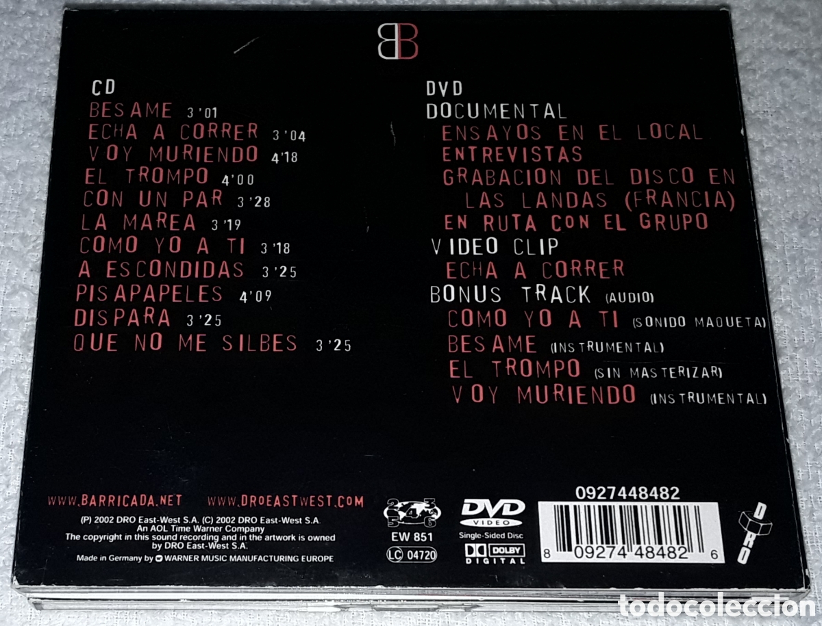CDs de m&uacute;sica: CD + DVD - BARRICADA - B&Eacute;SAME ... - Foto 4