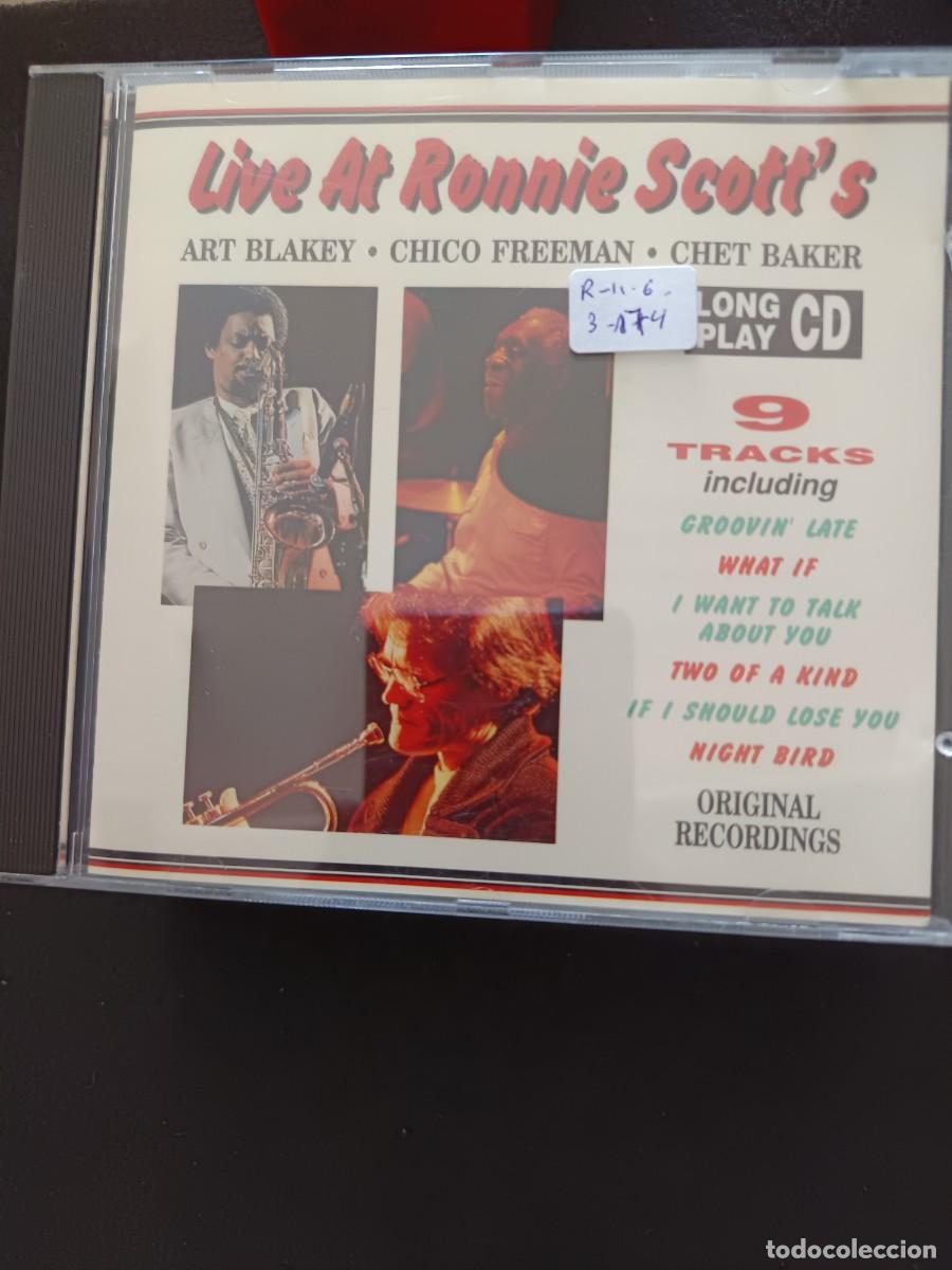 CDs de m&uacute;sica: LIVE AT RONNIE SCOTT'S. ART BLAKEY. CHICO FREEMAN CHET BAKER. LONG PLAY CD. ORIGINAL RECORDINGS