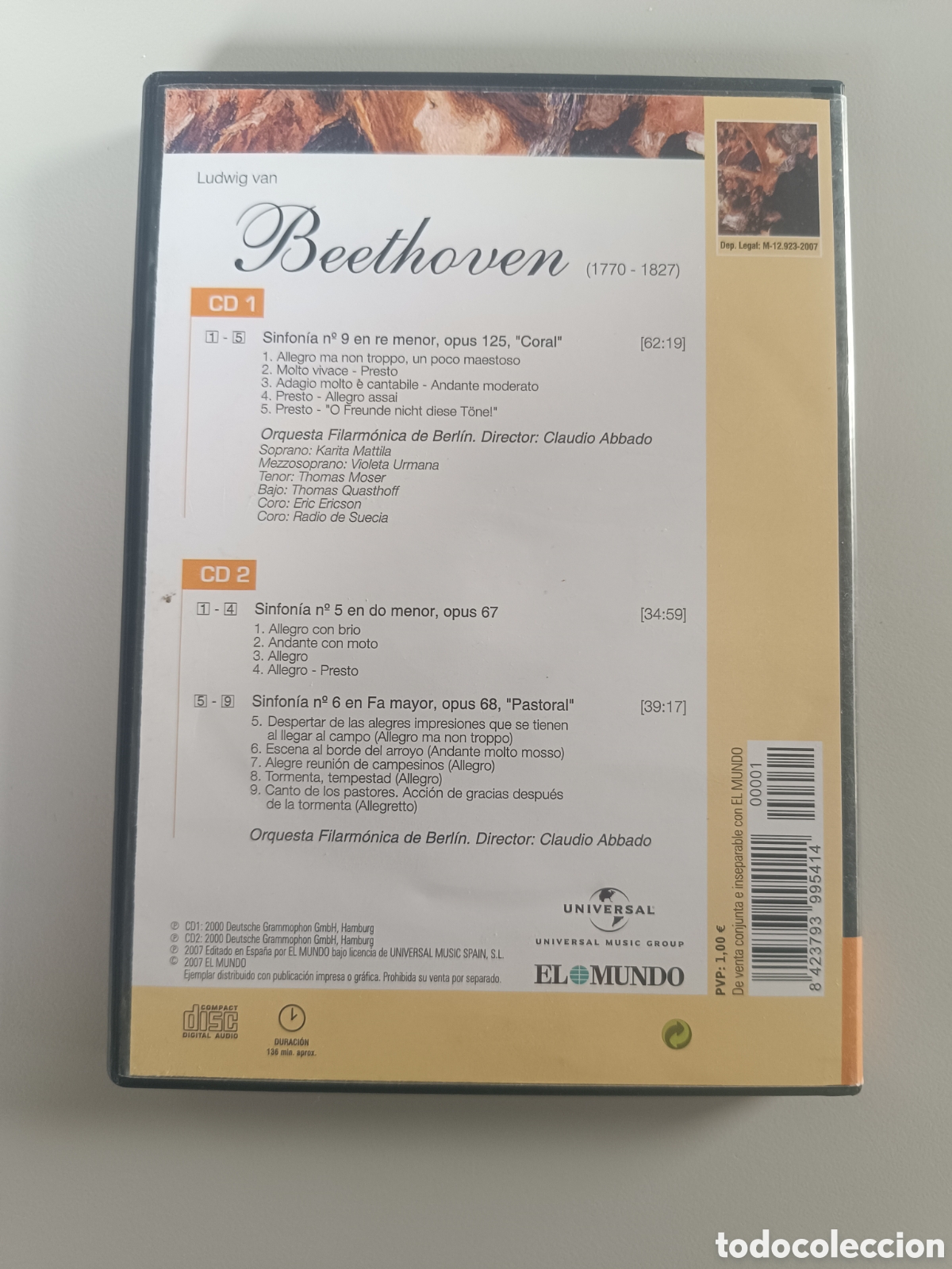 CDs de m&uacute;sica: Beethoven. Lo mejor. (2 CD) - Foto 2