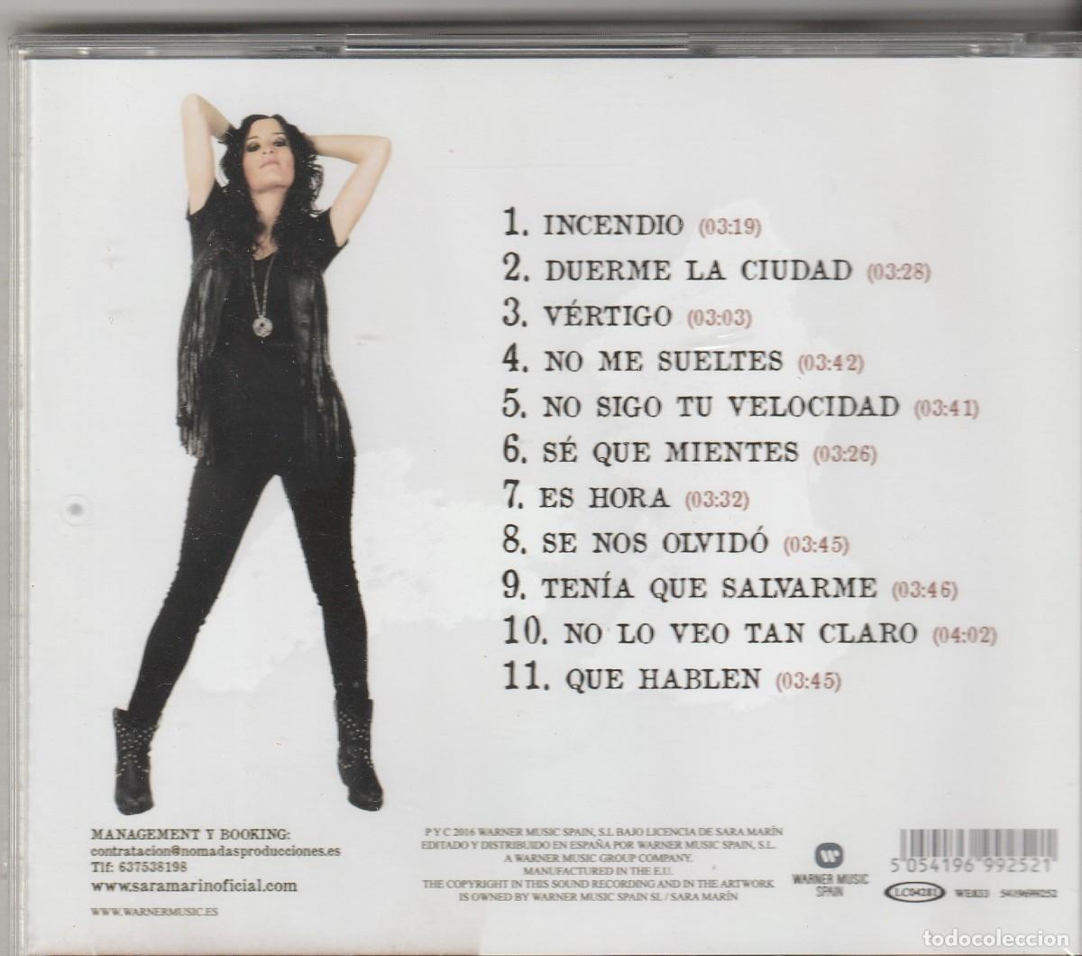CDs de m&uacute;sica: SARA MARIN -VERTIGO-CD-ROCK-POP-pr&aacute;cticamente nuevo - Foto 2