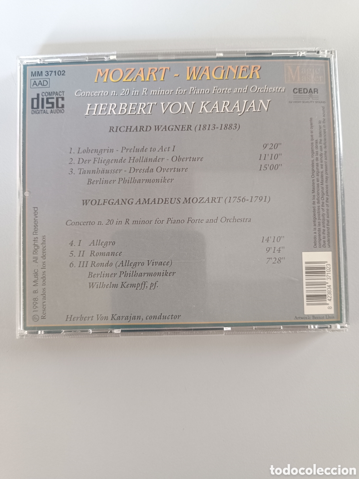 CDs de m&uacute;sica: Mozart Wagner. Karajan. Magic M&aacute;ster - Foto 2