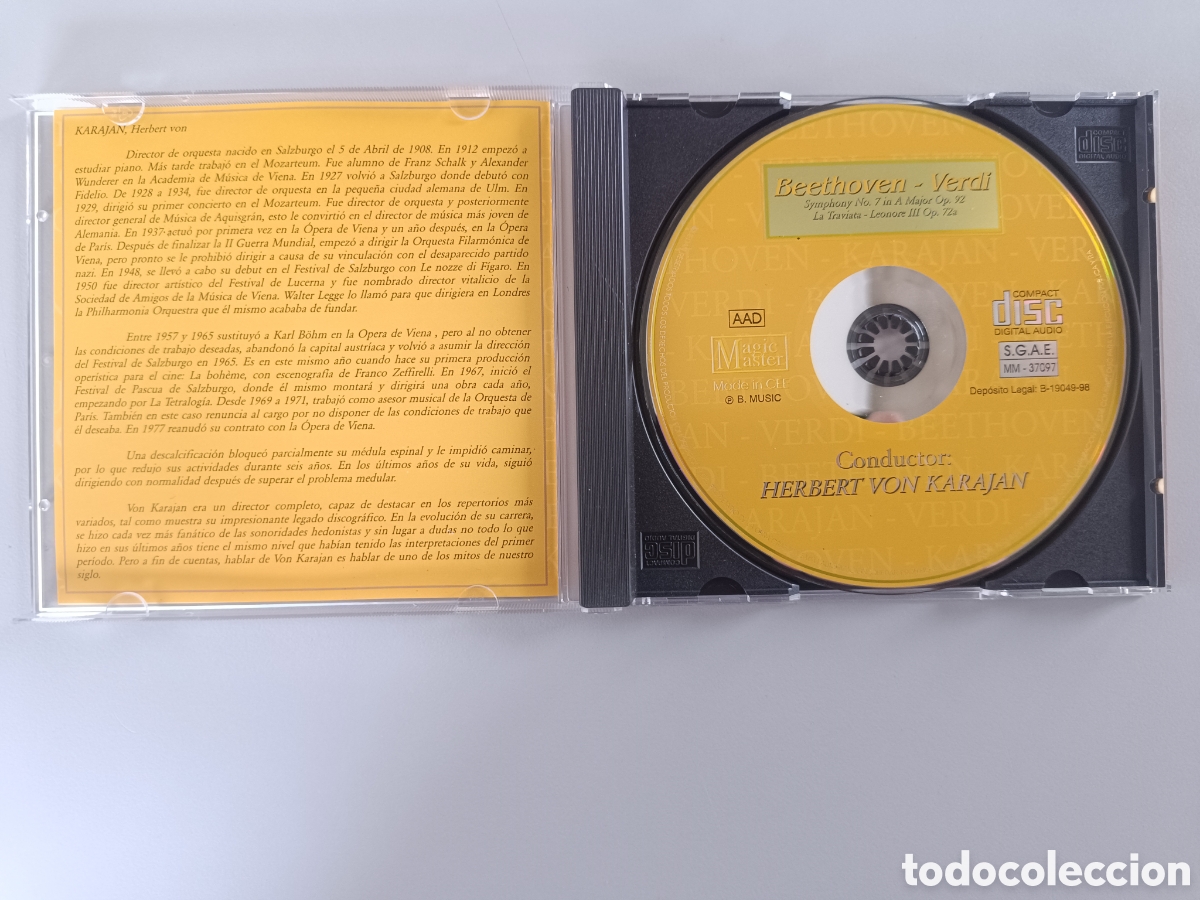 CDs de m&uacute;sica: Beethoven Verdi Karajan. Magic M&aacute;ster - Foto 3