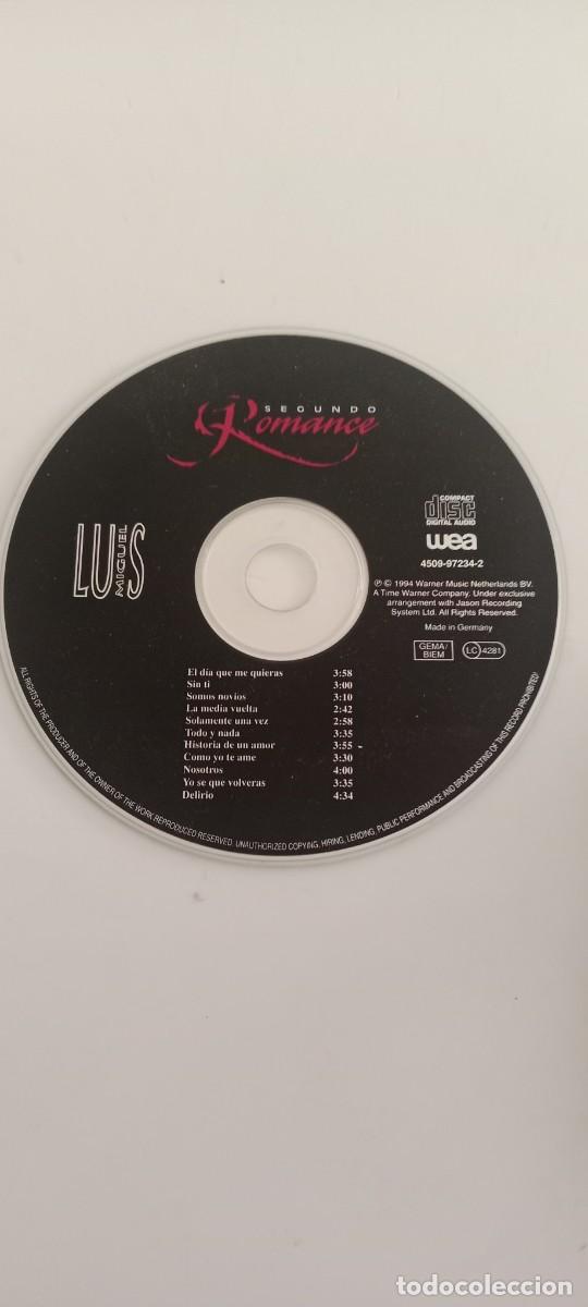 CDs de m&uacute;sica: LUIS MIGUEL SEGUNDO ROMANCE CD SUELTO SIN CARATULA EL DE FOTO C-PVY