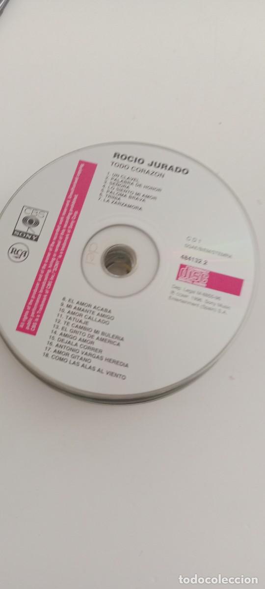 CDs de m&uacute;sica: ROCIO JURADO TODO CORAZON LOTE DE 2 CD CD SUELTO SIN CARATULA EL DE FOTO C-PVY