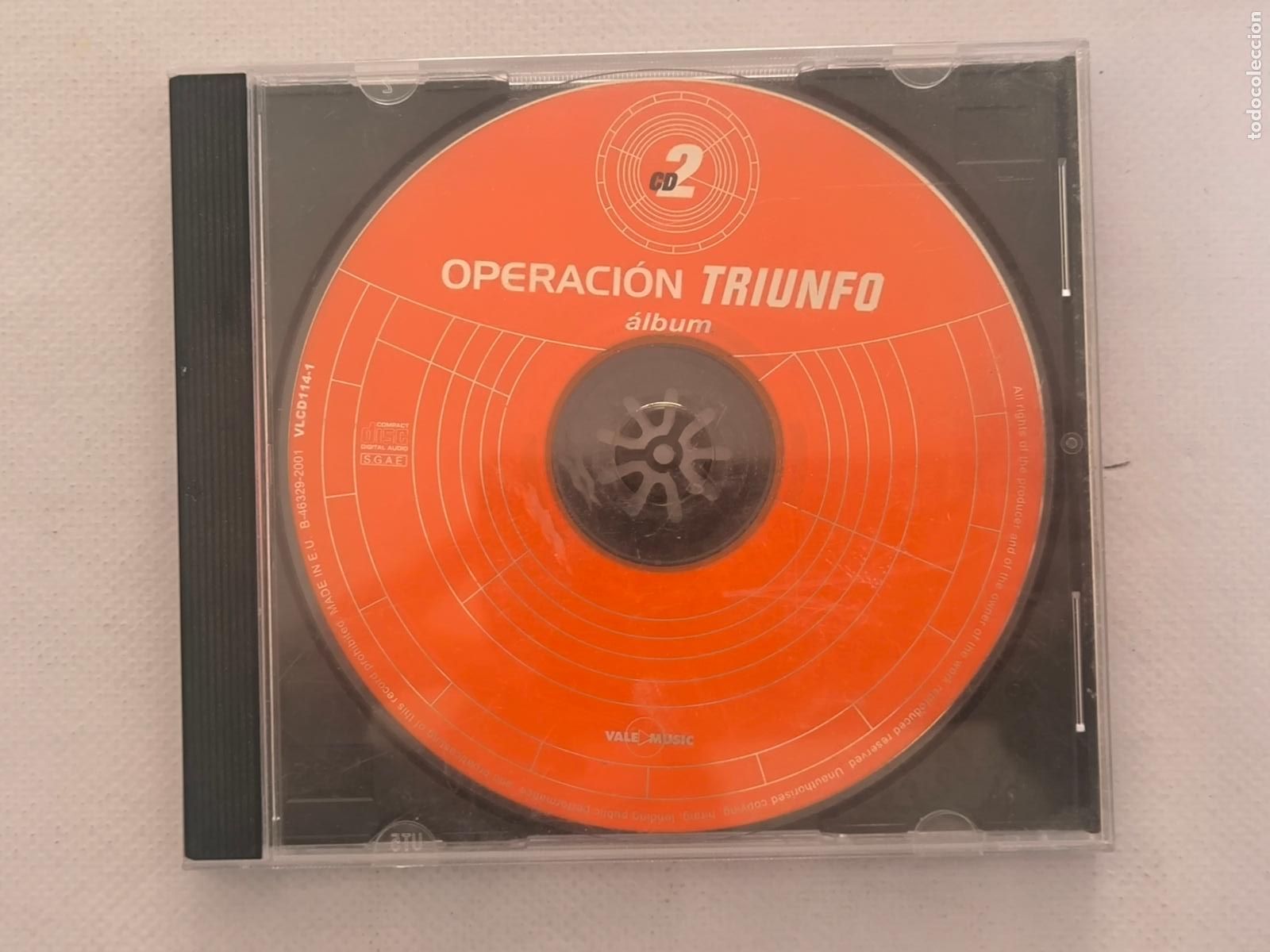 CDs de m&uacute;sica: CD OPERACION TRIUNFO - SOLO CD 2 - SOLO DISCO Y CAJA (270)