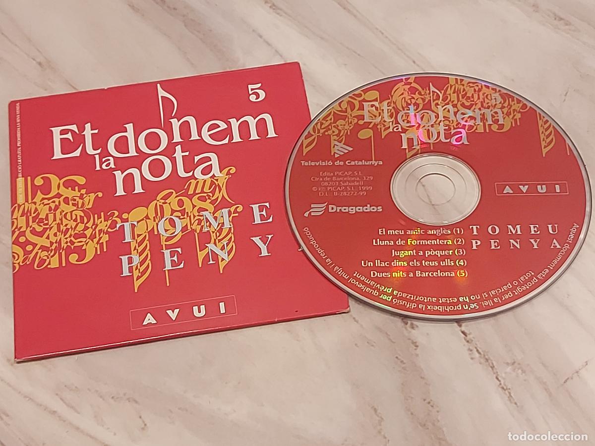 CDs de m&uacute;sica: TOMEU PENYA / ET DONEM LA NOTA 5 / CD-DIARI AVUI / 5 TEMAS / DE LUJO
